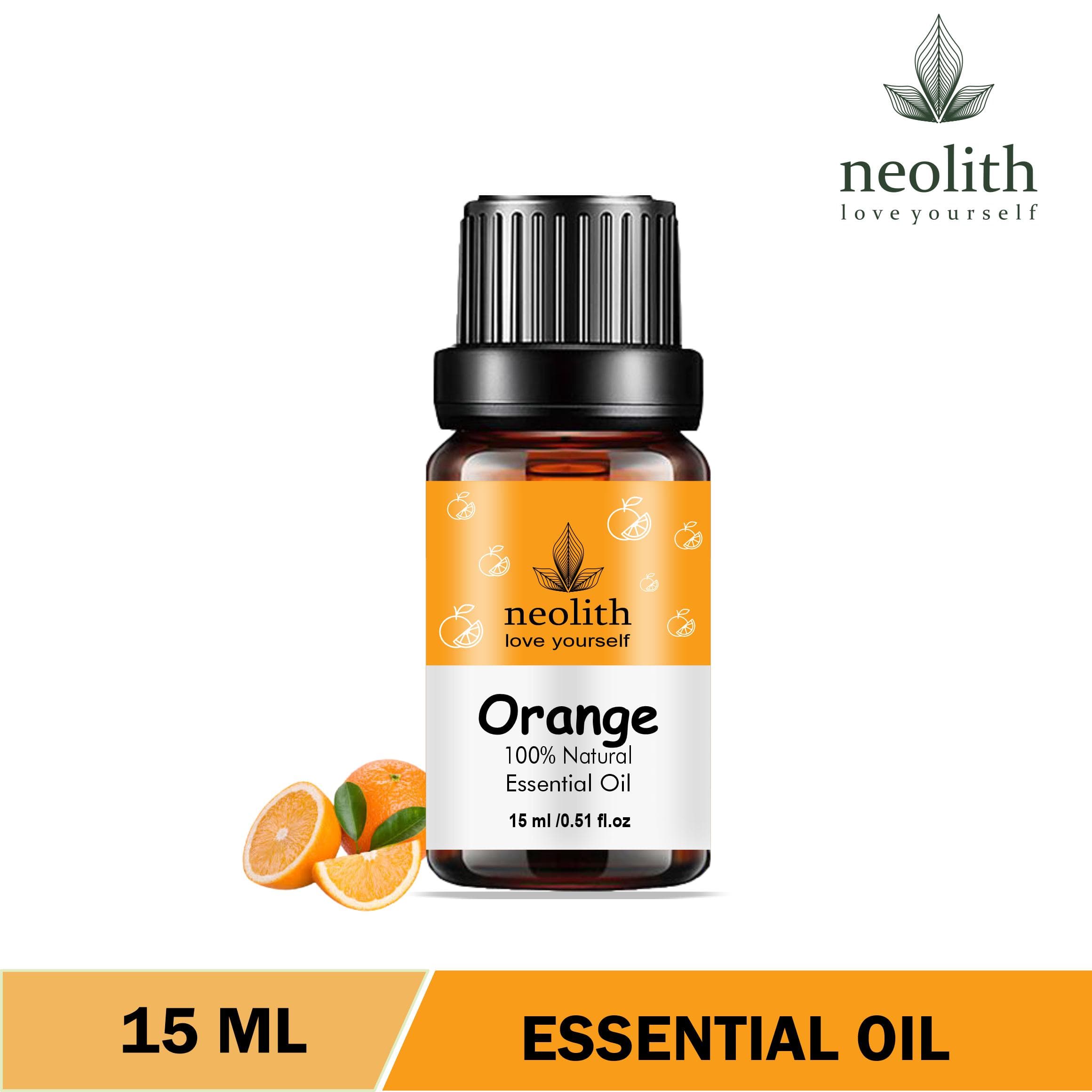 Neolith Orange Essential Oil - Cold Pressed, 100% Pure Aroma, 100% Natural and Undiluted, Therapeutic Grade (15ML) 15 ML transparent