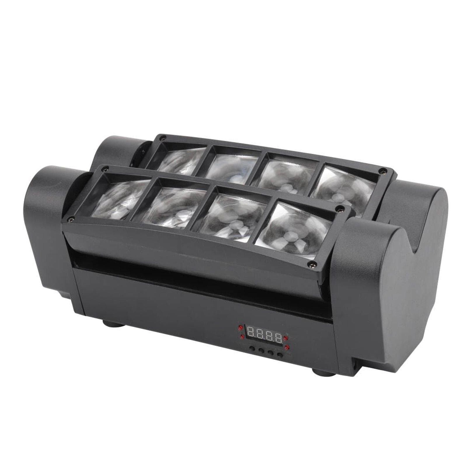 90W RGBW 7 / 13 Channels LED DMX512 Sound Activated Auto Running Mini Spider Stage Beam Light Head UK Plug black