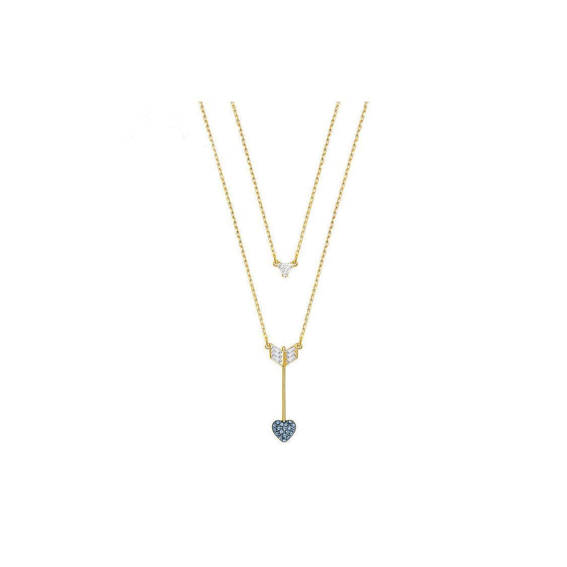 Swarovski Good Cupids Arrow Two-In-One Necklace Women necklace Gold Blue 5265723 Blue,F