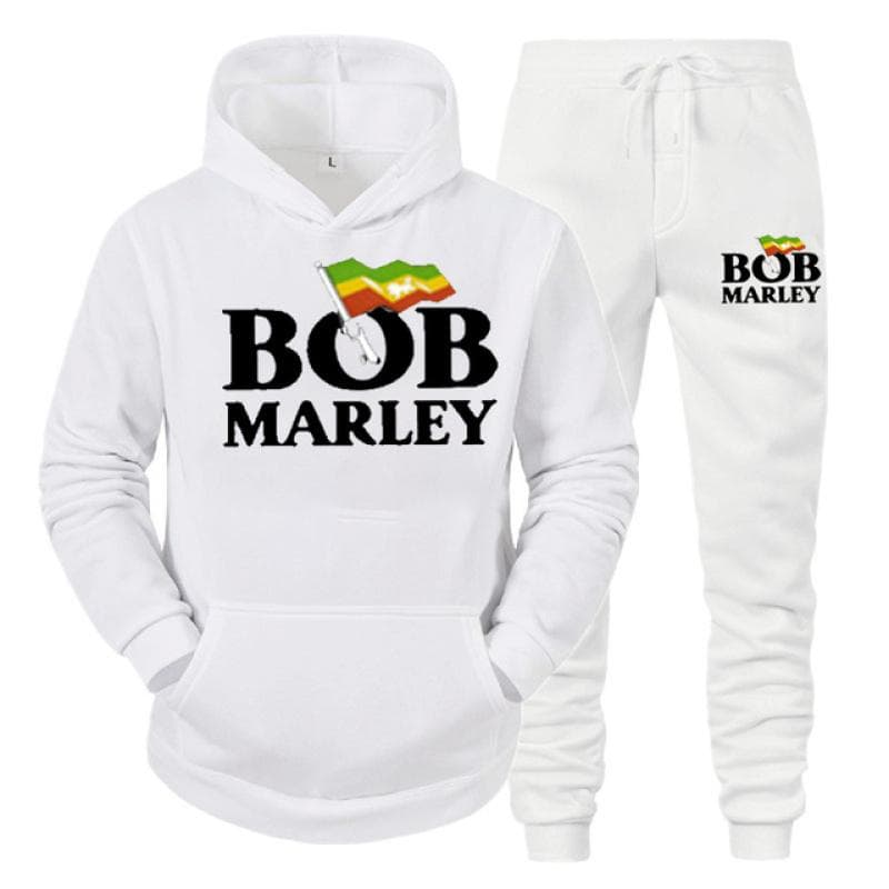 Bob Marley Printed Fashion Men Women Tracksuit Casual Hoodie And Pants 2pcs Sets Oversized Pullover Trend Sweatsuit Men Clothing M