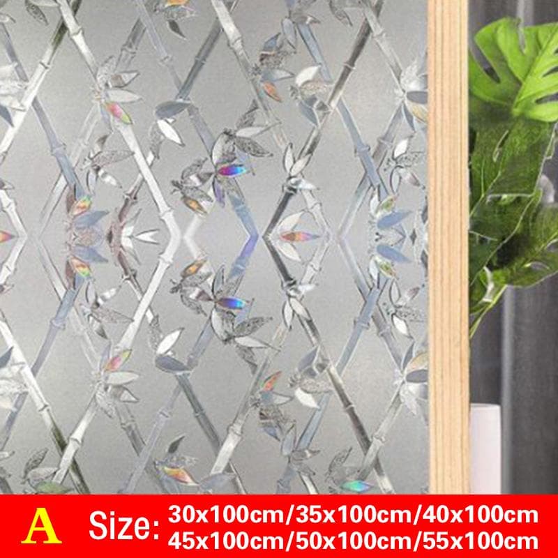 1Roll Home Decor Privacy Window Glass Film Sticker Stained 3D Decorative Self-adhesive Stickers 45x100cm