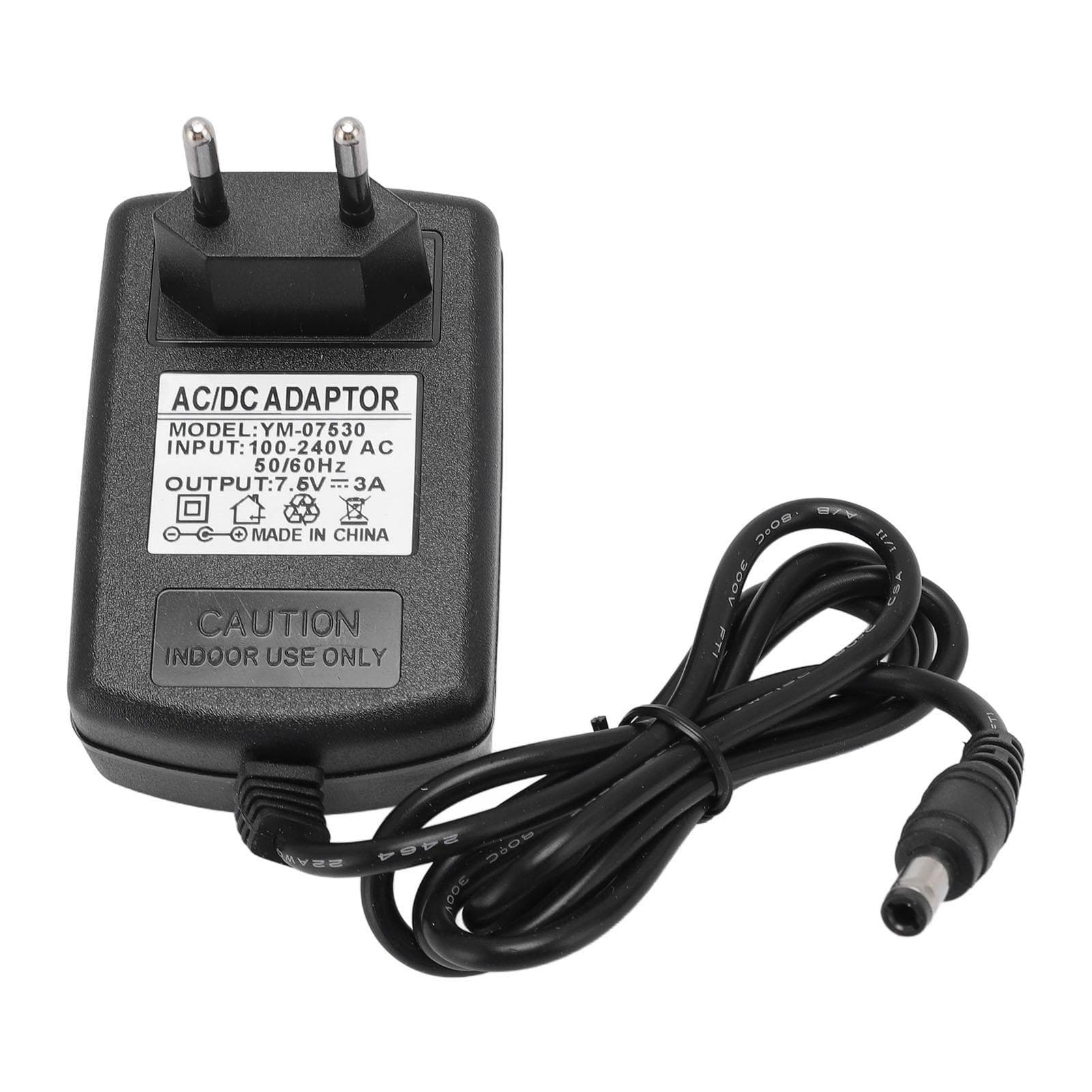7.5V 3A Power Adapter Charger Power Supply Cord 5.5x2.5mm for Speaker Household Electronics EU Plug
