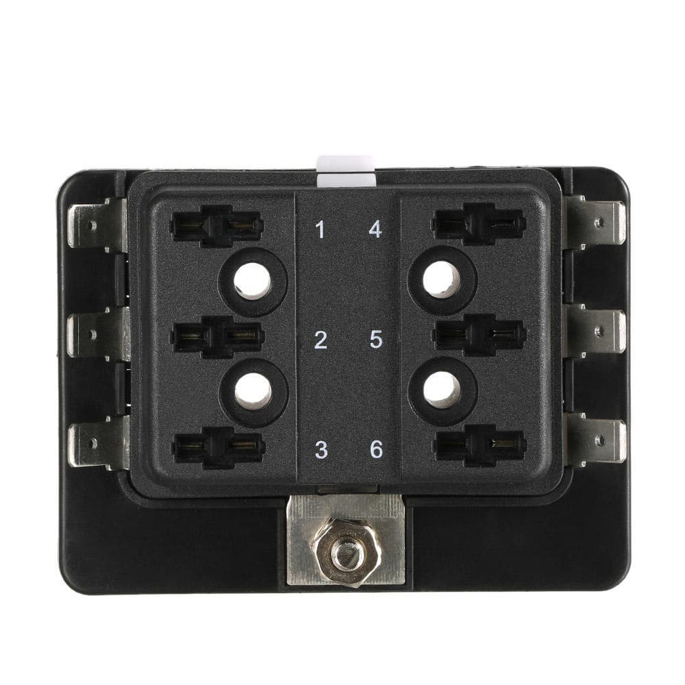 6 Way Mini Blade Fuse Box Holder APM ATM 5A 10A 25A for Car Boat Marine Trike 12V 24V