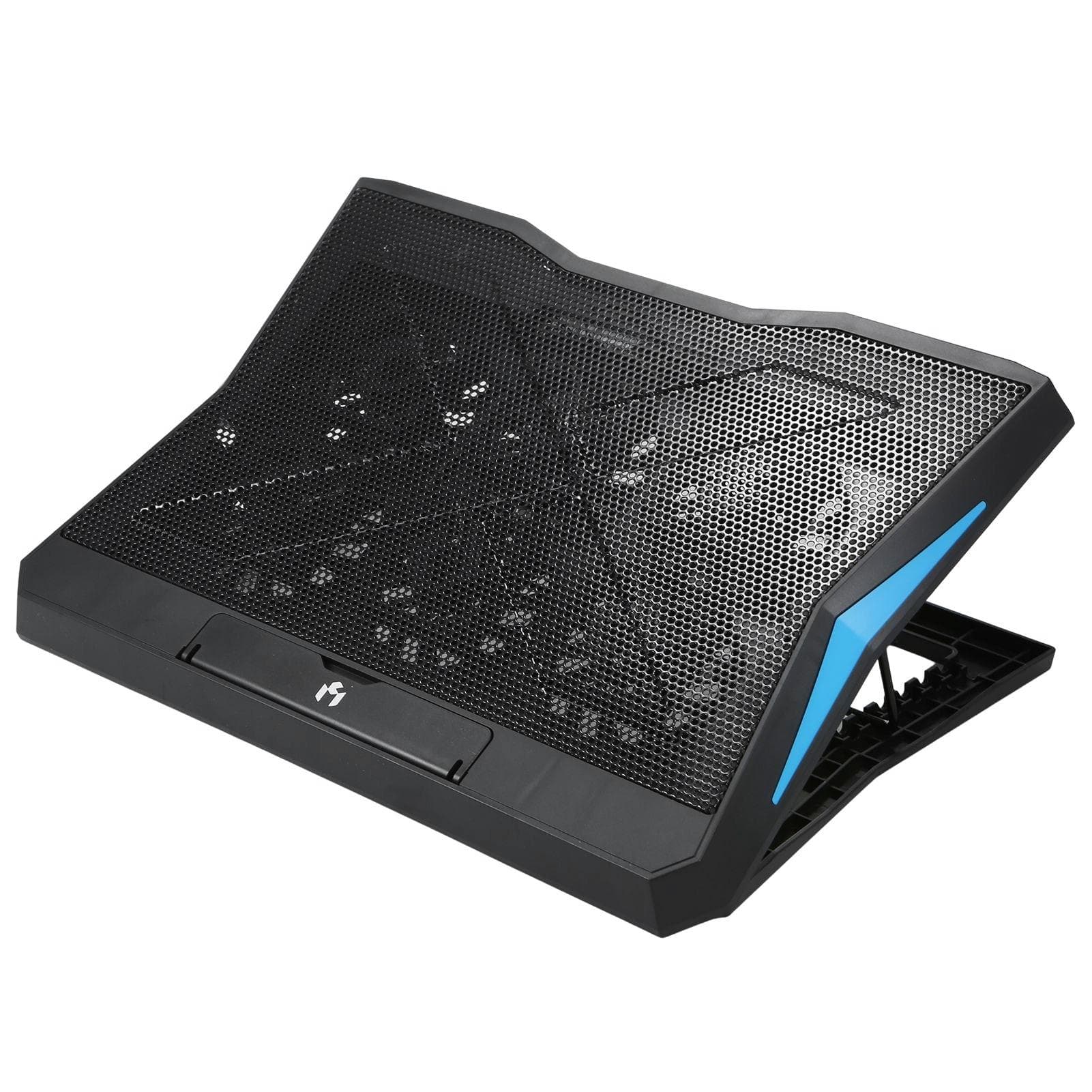 Foldable Laptop Cooler 6-fan Laptop Cooling Stand Low Noise with 6-level Adjustable Height Dual USB black