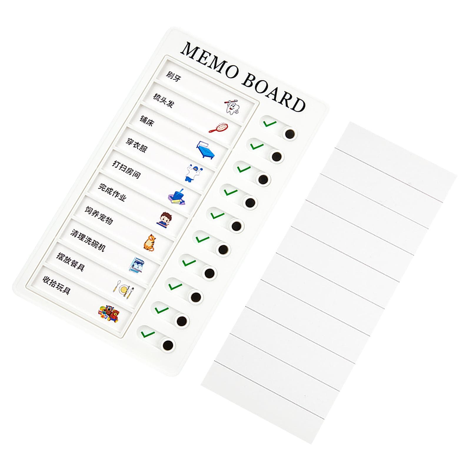 Checklist Board for Kids DIY Reasonable Arrangement Portable Chore Checklist with Removable Paper