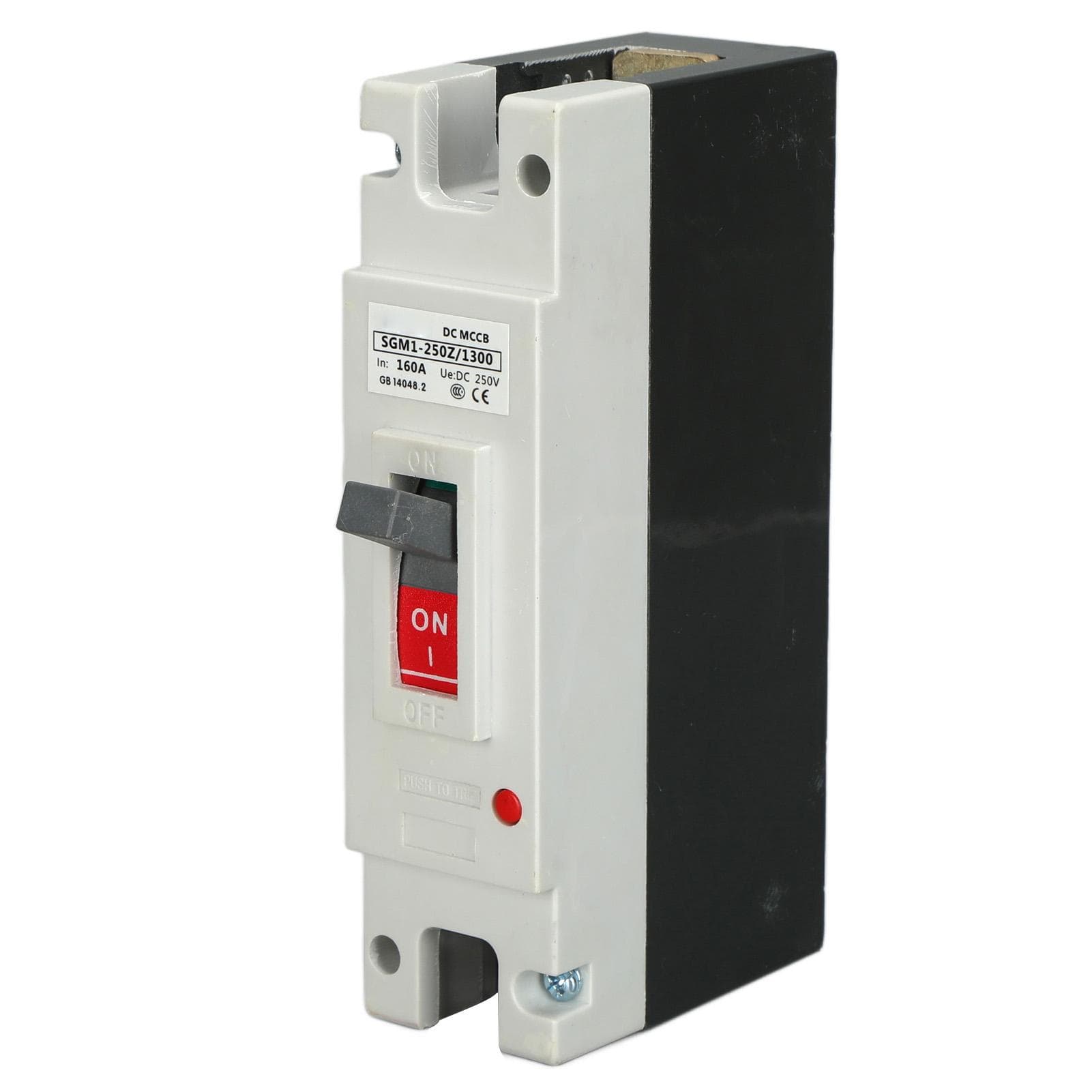 1P DC Circuit Breaker Molded Case MCCB Solar Battery Switch 250V 160A for Wind Power