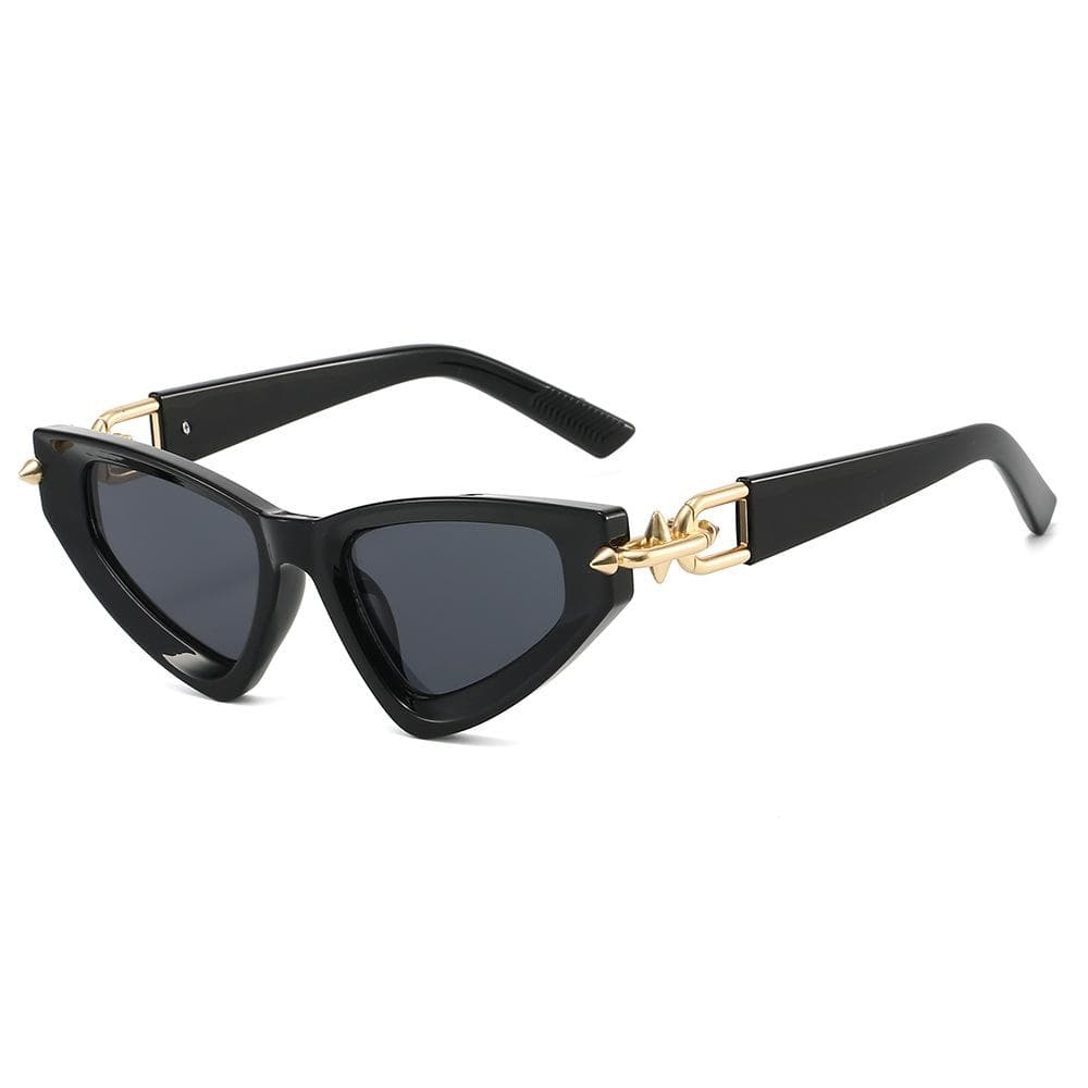 New Gradient Cat Eye Sunglasses Y2K Trend Women Men UV400 Protection Triangle PC Frame Metal Arrow Lock Design as picture