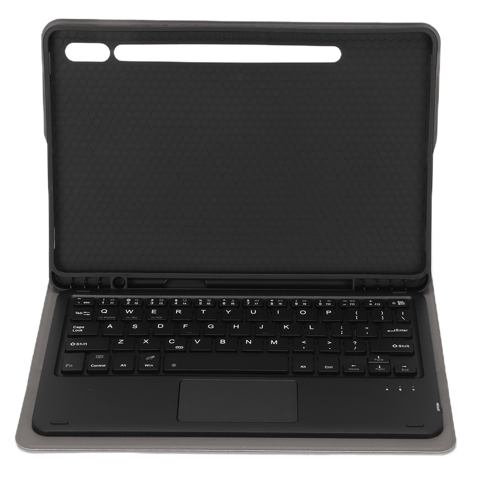 Wireless Removable Keyboard Touchpad Computer Accessories with PU Leather Case for Samsung Tab S7 black