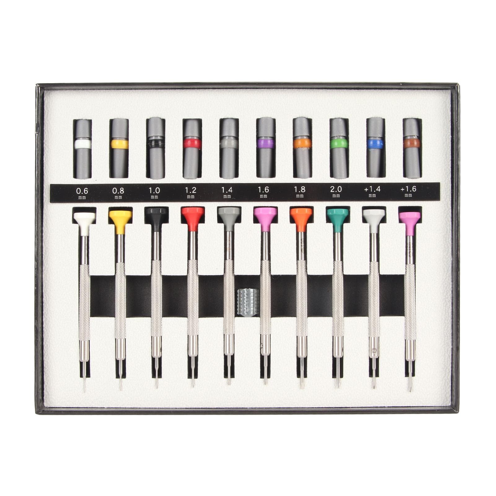 10Pcs Watch Screwdriver Set 8 Sizes Slot and 2 Sizes Cross Stainless Steel Watch Screwdriver Tools