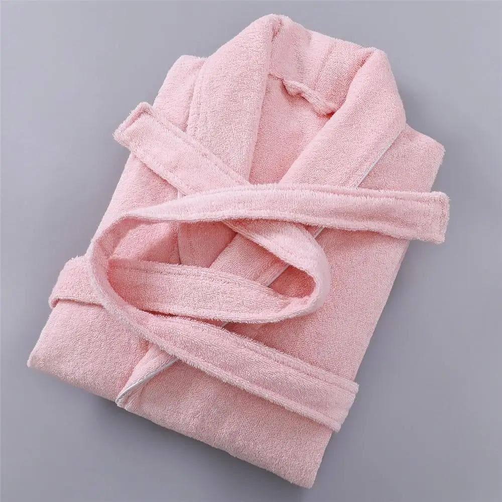 Women Bathrobe Terry Bath White for Hotel Robe, Sauna and Swimming Pool Soft Cotton Terry Robe Large Size Long Bath Robe for Men L