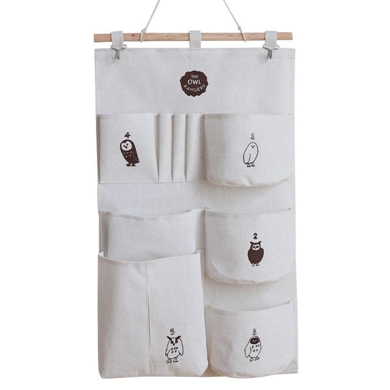 Home Hanging Storage Bag Organizer Container Car Bathroom Door Wardrobe Wall beige