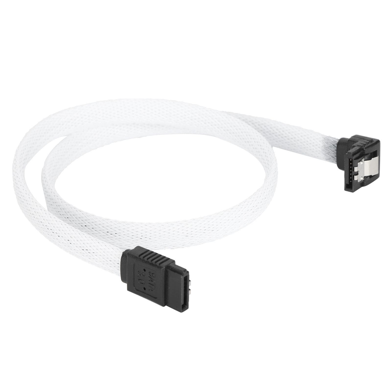 Sata Cable 3.0 SolidState Disk 8Core 7P Elbow White Data Extension Cord with Shrapnel for Speed