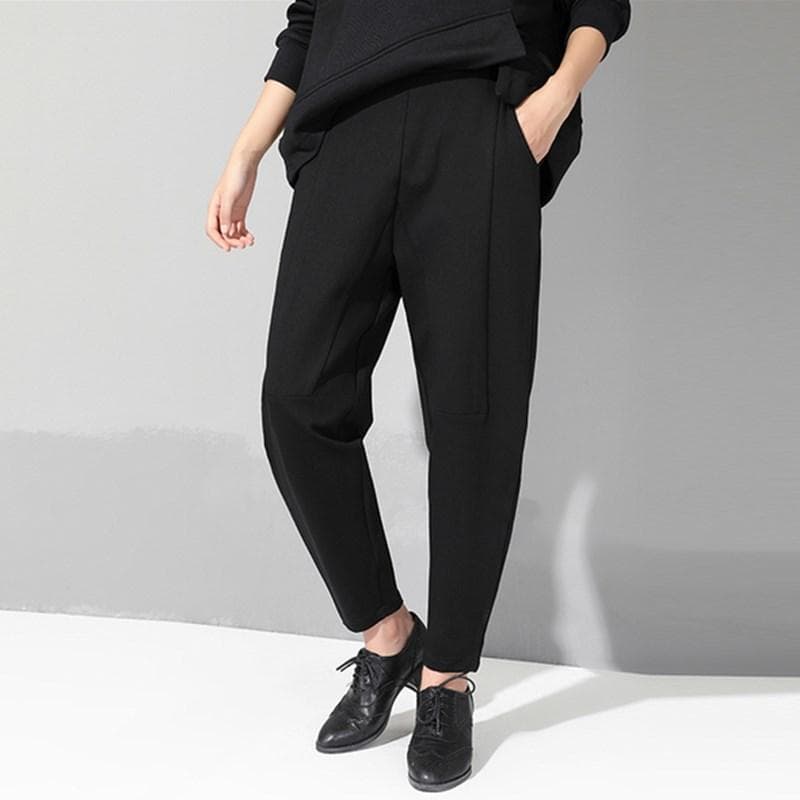 Spring Autumn High Waist Harem Pants Women Loose Casual Trousers XXL