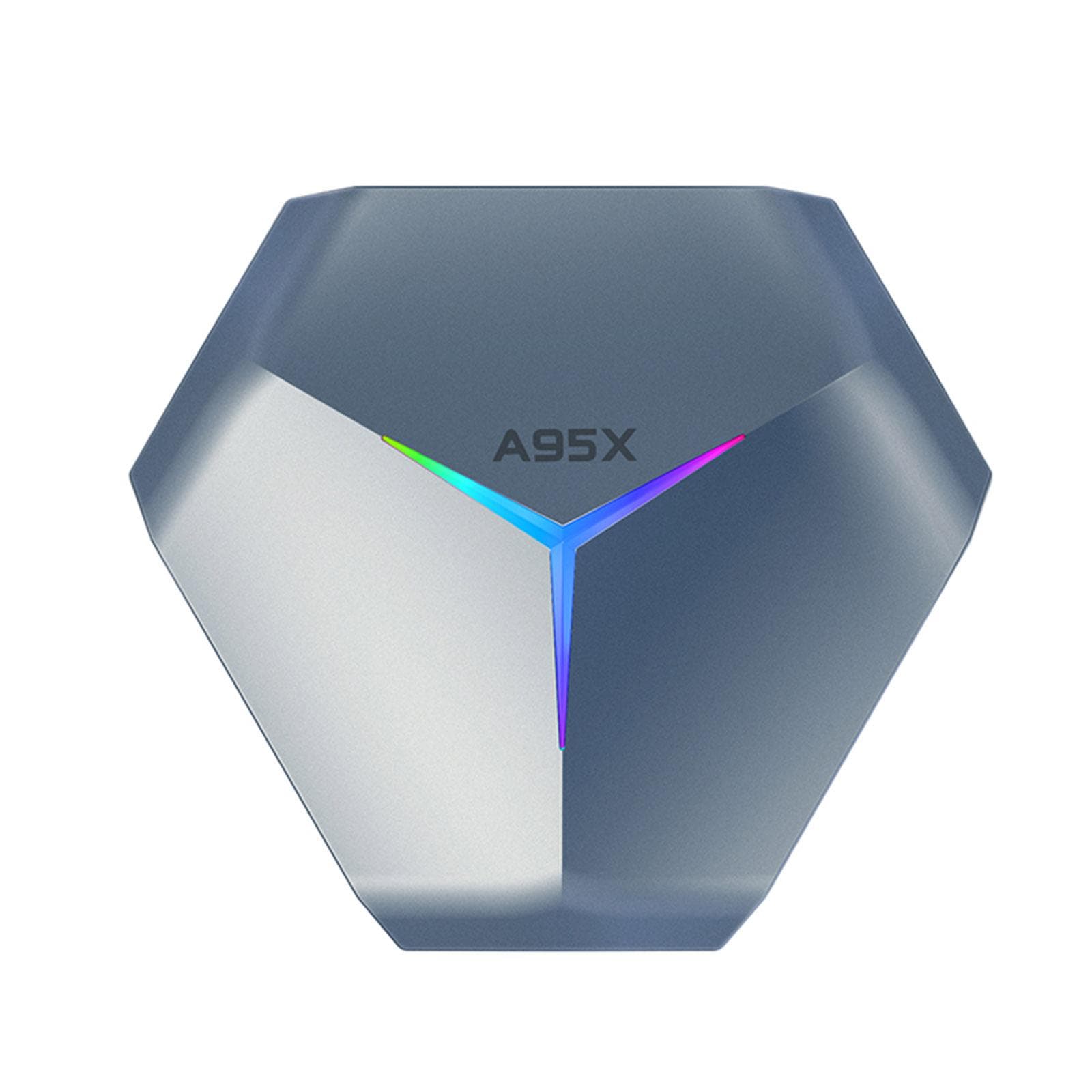 A95X F4 Samrt TV Box Android 10.0 8K Media Player 4K 3D 2.4G/5G WiFi Amlogic S905X4 Quad Core ARM US-16G dark gray