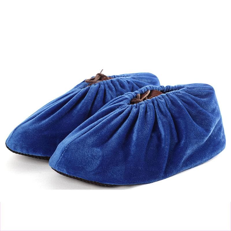 Reusable Shoe Covers Non-slip For Men Women Washable Keep Floor Carpet Cleaning Household Indoor Outdoor Shoes Protector Cover blue