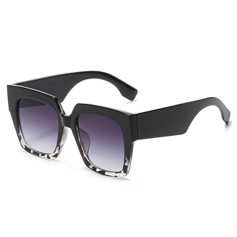 New Fashion Luxury Square Sunglasses Women Vintage Oversize Big Frame Shades Black Blue Lady UV400 Protection as picture