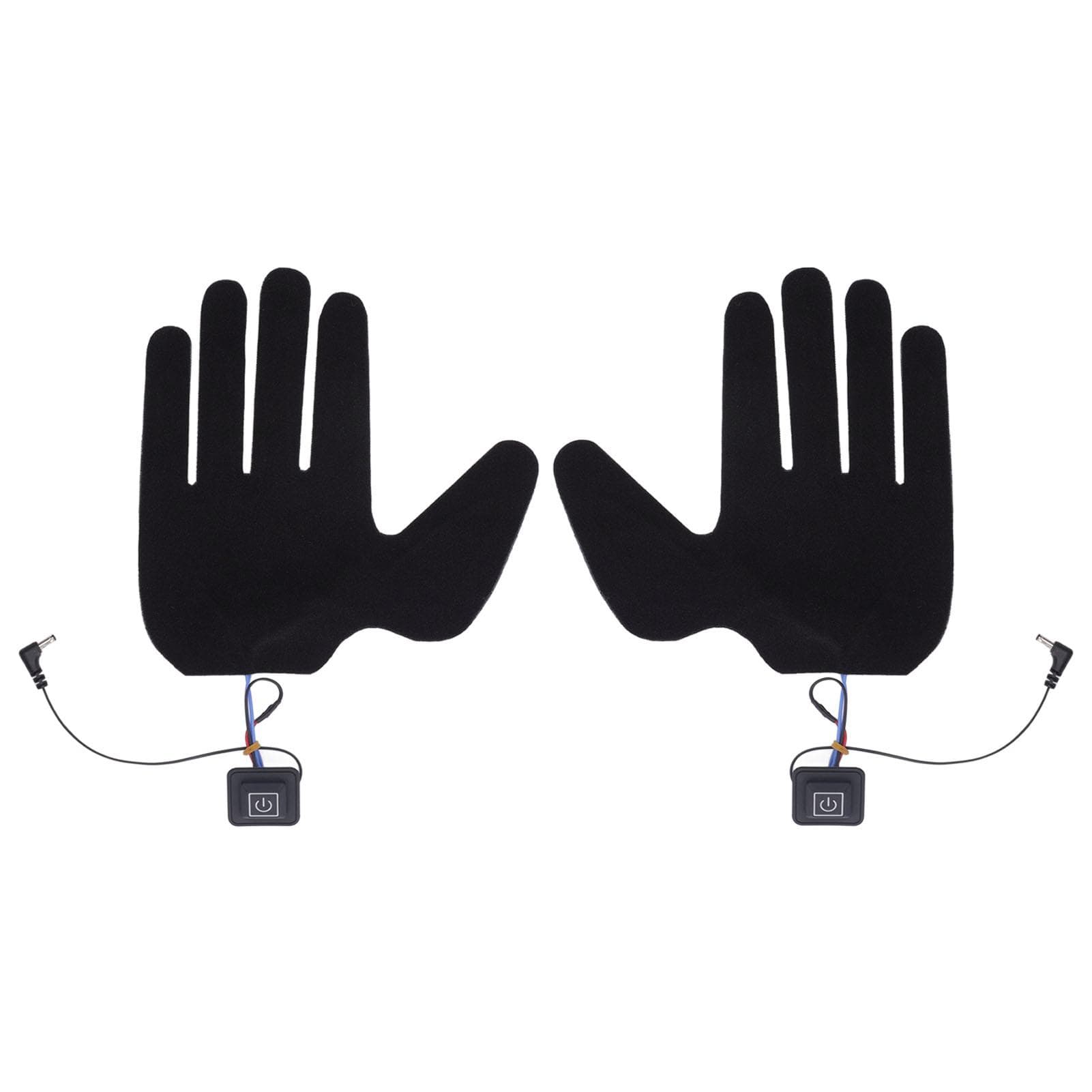 2Pcs Electric Heating Gloves Pads 5 Finger Glove Heating Sheet with 3 Adjuatable Gears for Skiing