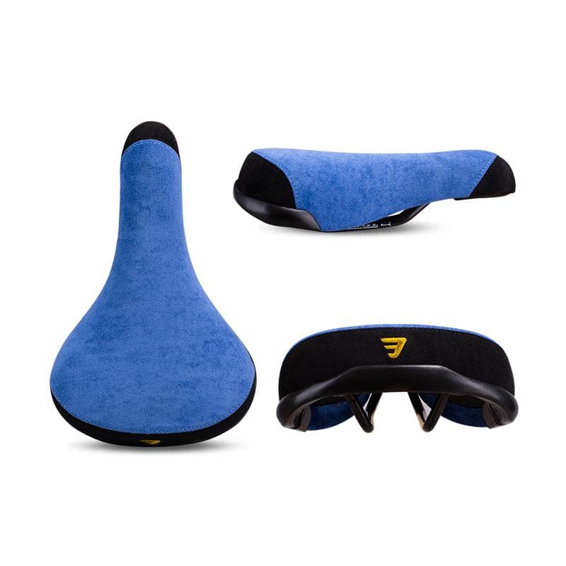 Funsea Bicycle Saddle Wheelie 2 Tones Colors Seat For Bicycles Flannelette Bike Seats Embroidery Logo 8mm Rail