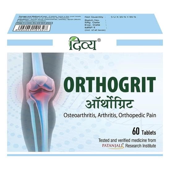 Patanjali Divya Orthogrit Tablet 60 N Pack of 1
