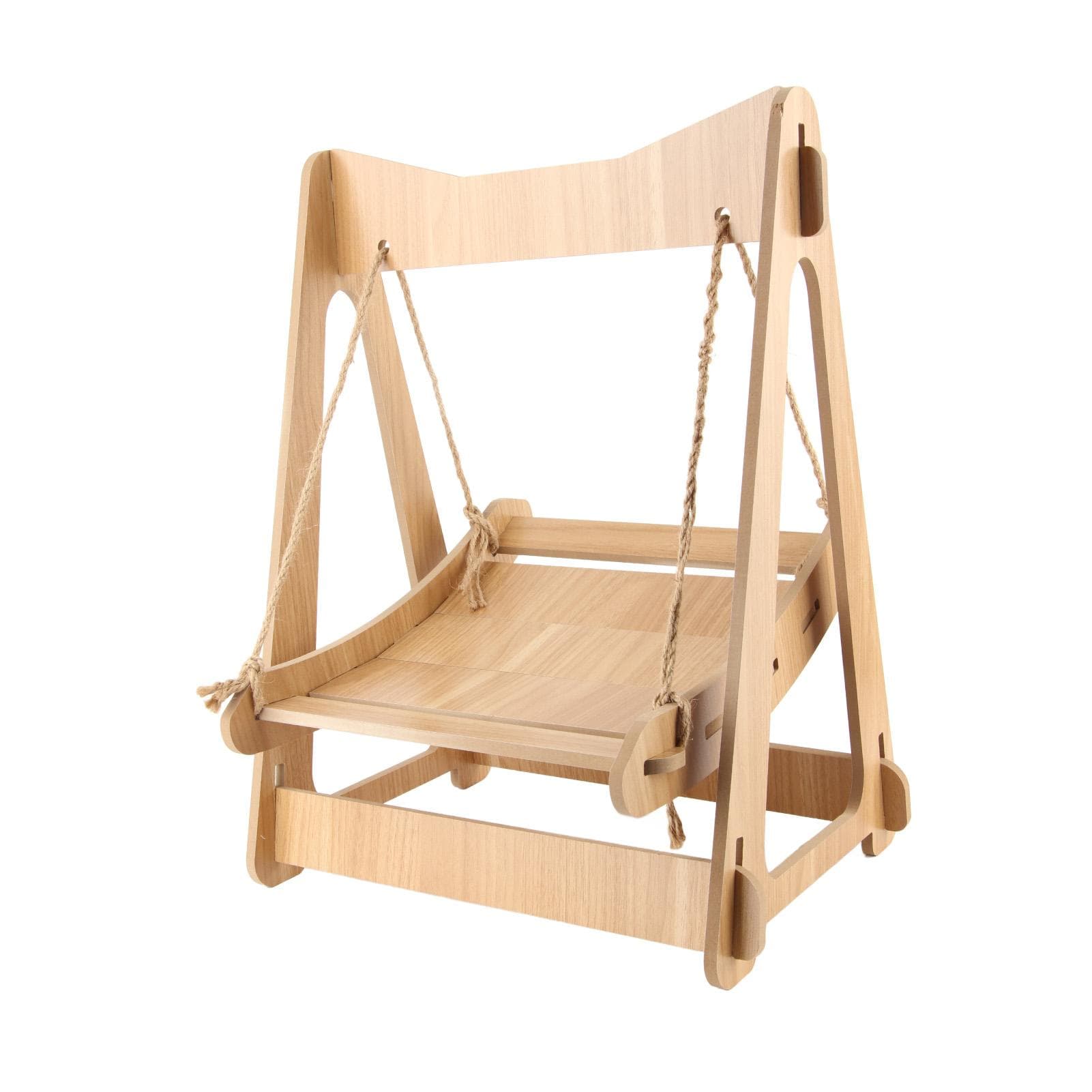 Pet Hammock Bed Summer Comfort Removable Wooden Board Cat Swing Hammock for Cat Puppy