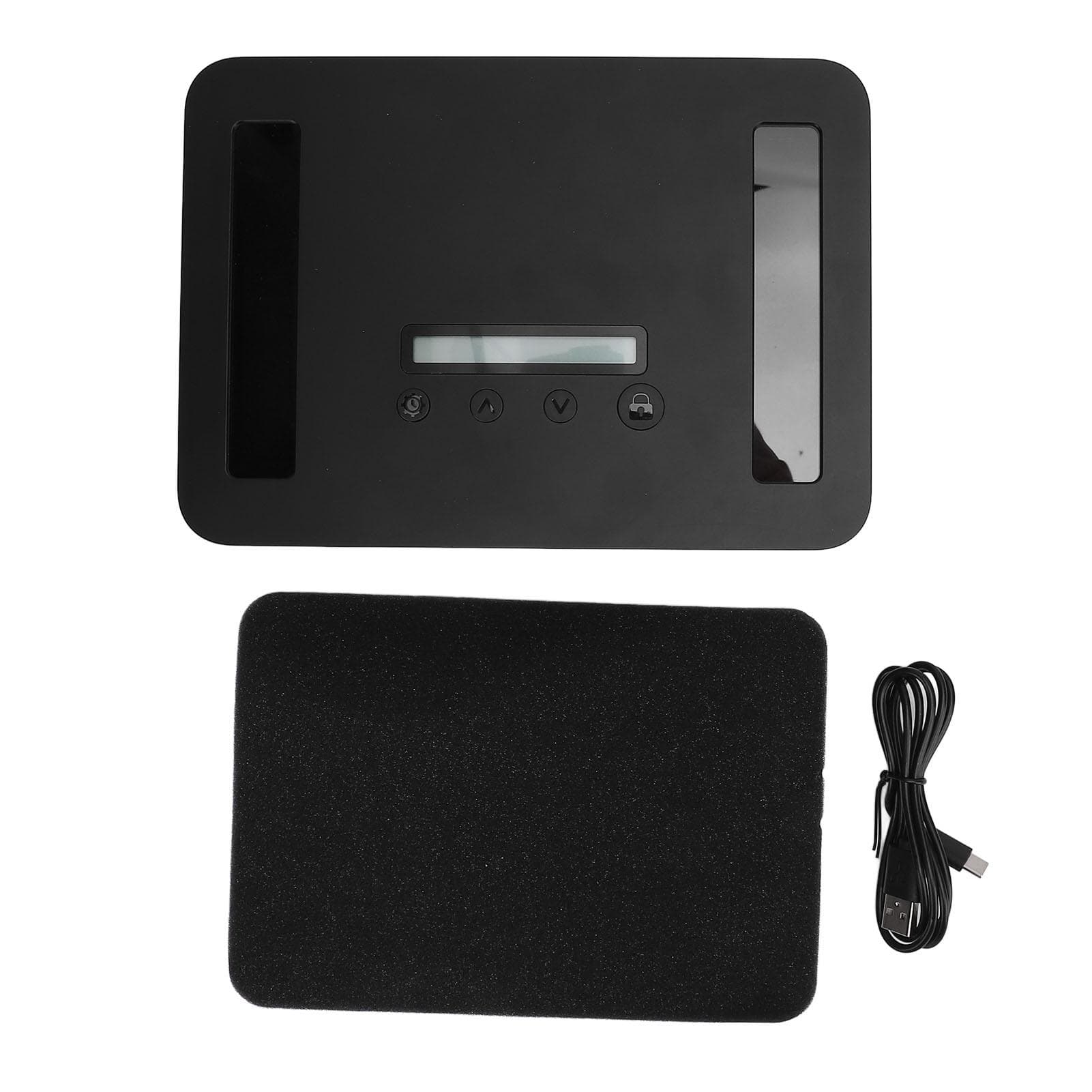 Phone Lock Box with Timer Aluminum Alloy Lock Storage Box for Studying Time Management S Black