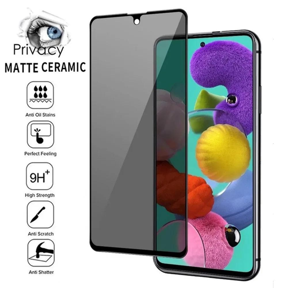 Privacy Screen Protectors for Samsung A53 A52 A72 A51 A71 A32 A21 A50 A70 A52S A73 Anti-spy Film for Samsung S21 S22 Plus S20 FE vivo Y91i black