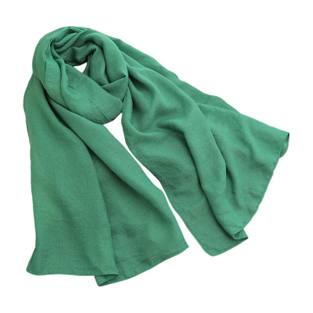 Women Summer Scarf Large Long Lightweight Beach Gauze Shawl Wrap Solid Color Thin Long Shawl Daily Wear One Size green