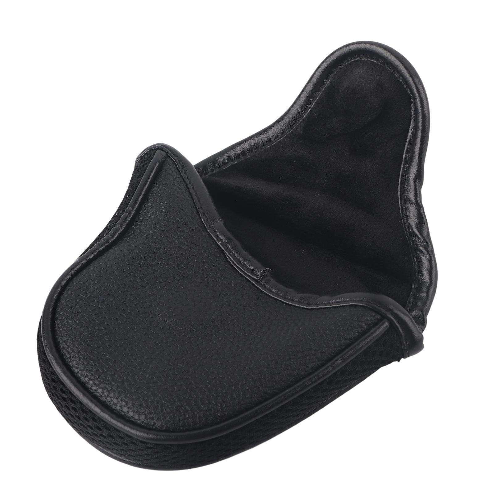 Golf Putter Protection Covers Headcover Semicircle PU Leather Guard Waterproof AccessoryBlack