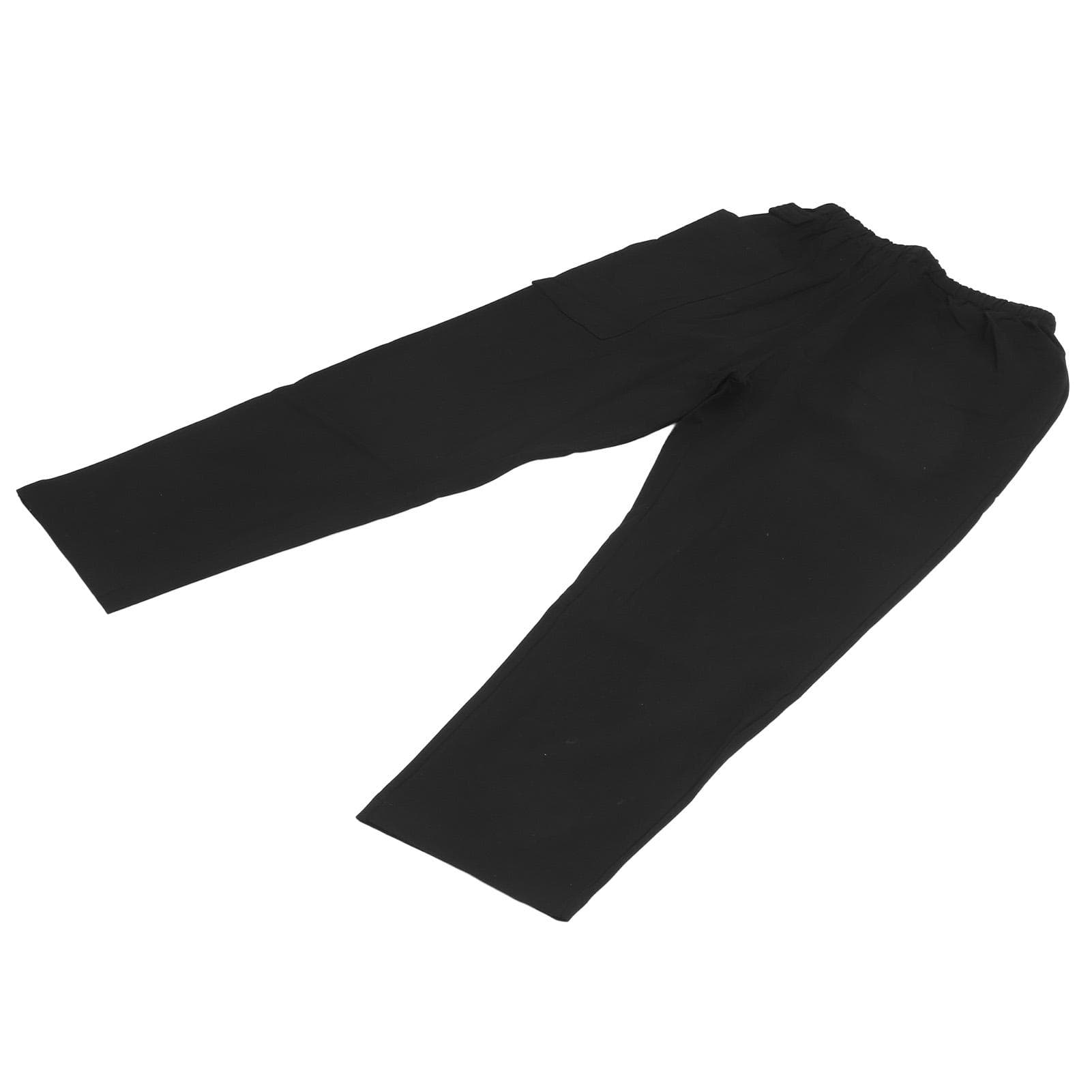 Catheter Leg Bag Pants Single Pocket Soft Cotton Urine Bag Holder Long Pants for 2000ml Urine Bag L black