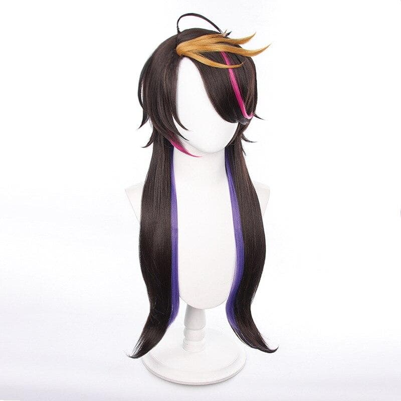 75cm VTuber Shu Yamino Cosplay Wig Long Straight Ponytail NIJISANJI Synthetic Hair Youtuber Virtual Idol Headwear 75cm beige