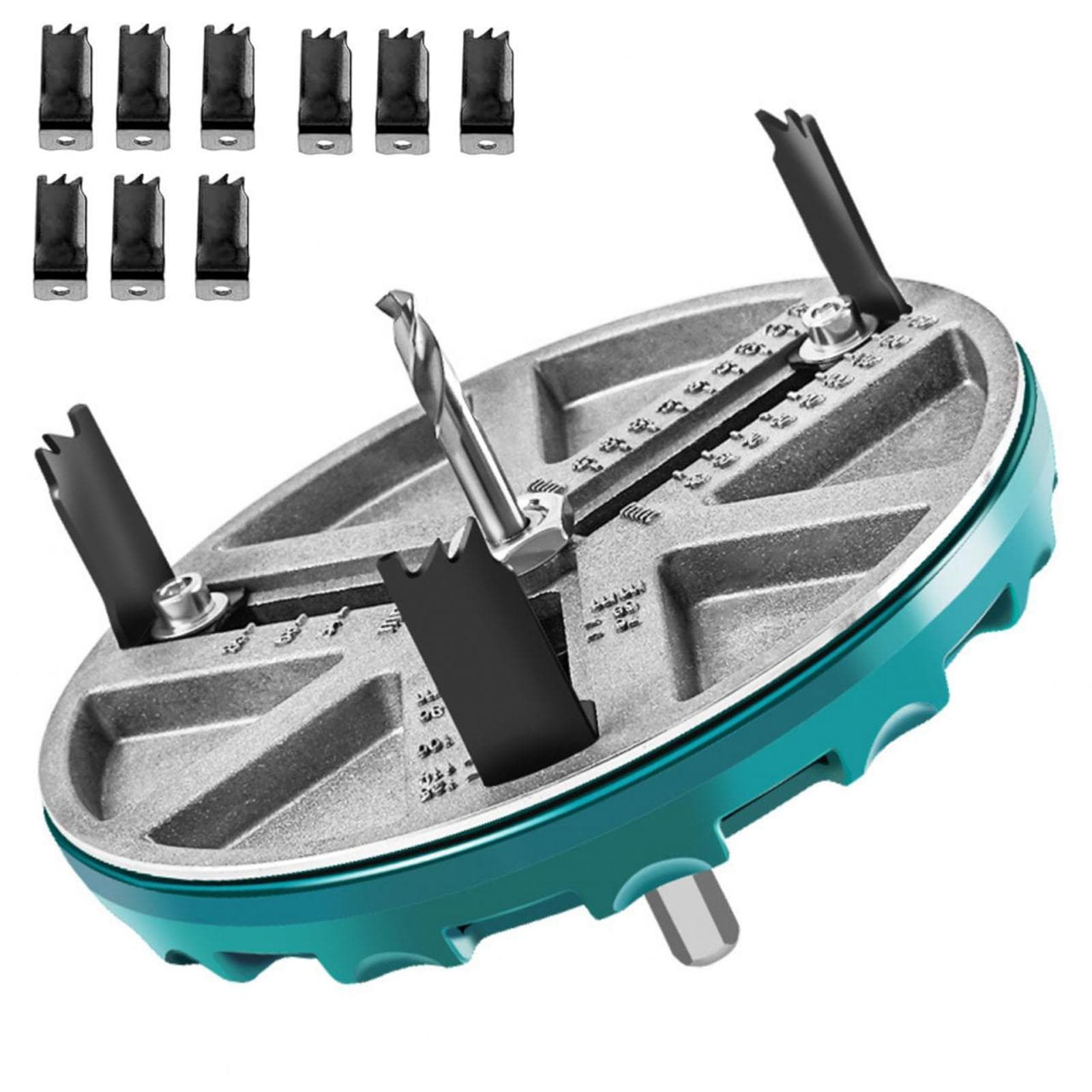 Adjustable Hole Saw Kit with 12 Blades Round Hole Opener Tool for Woodworking 1.8?5in Punching