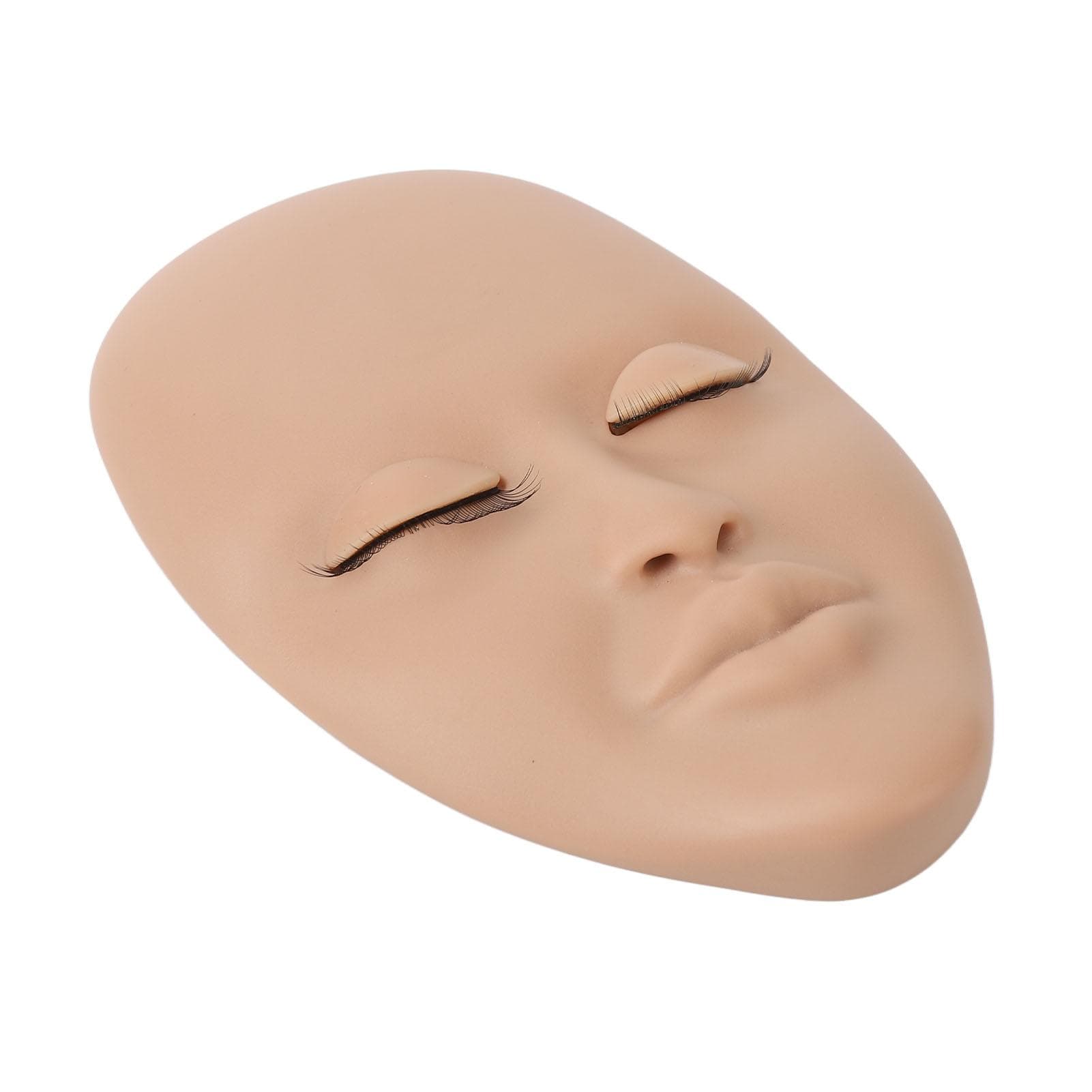 Lash Mannequin Head Eyelash Extension Practice Mannequin Makeup Mannequin Head for Beginner Pink light brown