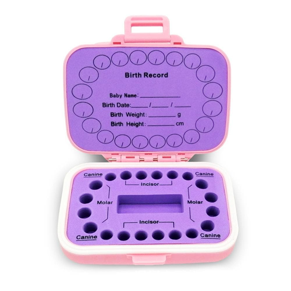 Cute Baby Tooth Storage Box Keepsake for Holding Lost Tooth Plastic Baby Teeth Holder Case Baby