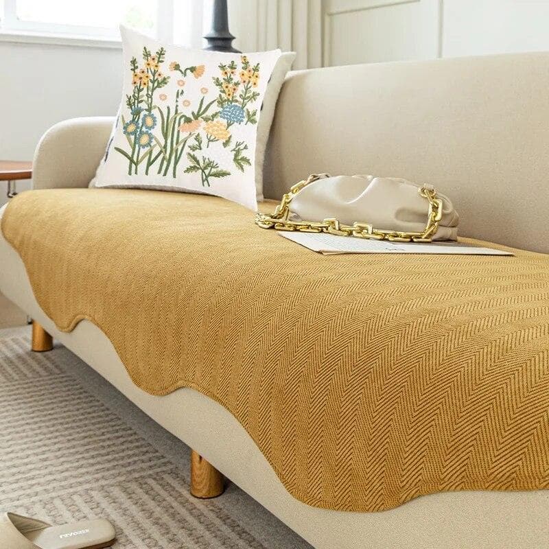 Nordic Chenille Sofa Cushion Non-slip 4 Season Universal Sofa Cover Solid Color Irregular Sofas Towel Living Room Decor Towel 70x70cm 1pc