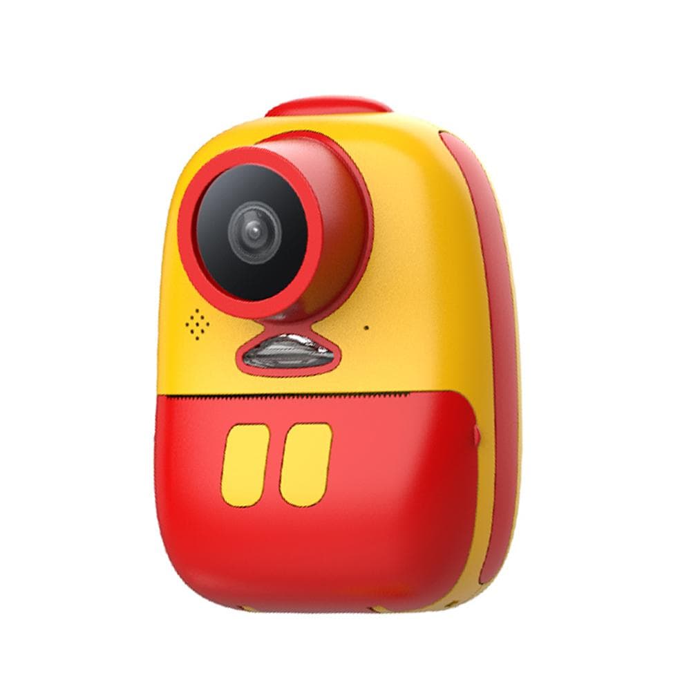 Instant Print Camera for Kids 1080P Resolution Portable Inkless Thermal Printing 26MP Digital Video red/yellow