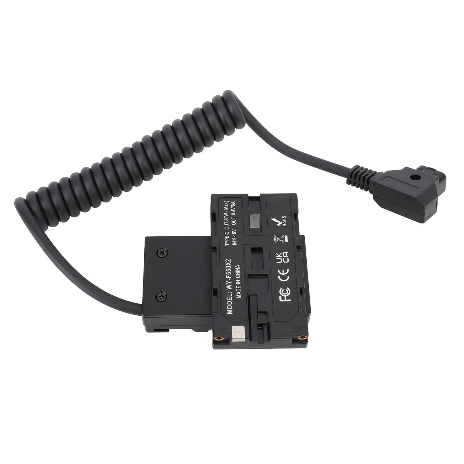 D Tap to NP F970 F750 F550 Dummy Battery Power Adapter DC Coupler for Cameras Monitors Fill Lights