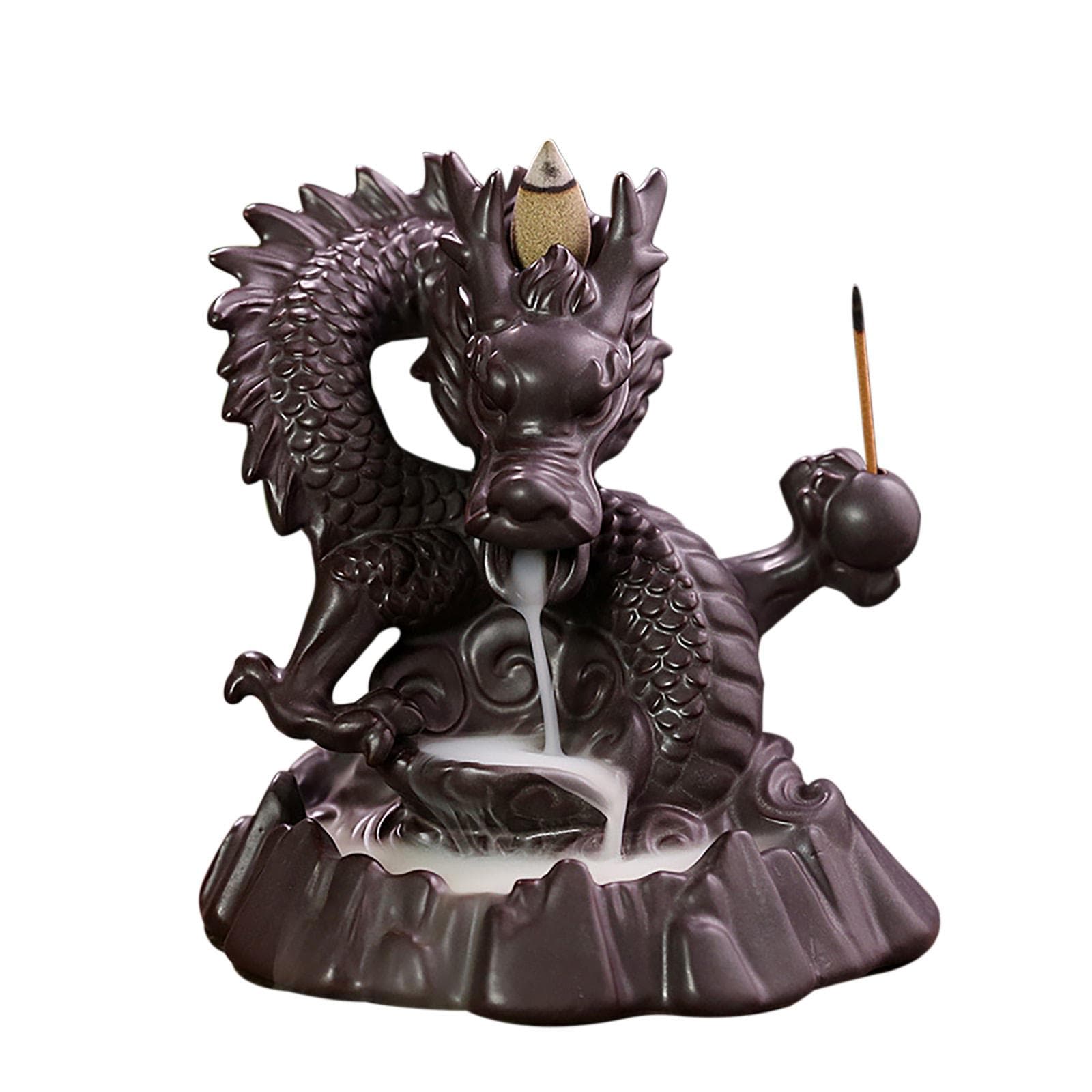 Ceramic Chinese Auspicious Dragon Backflow Incense Burner