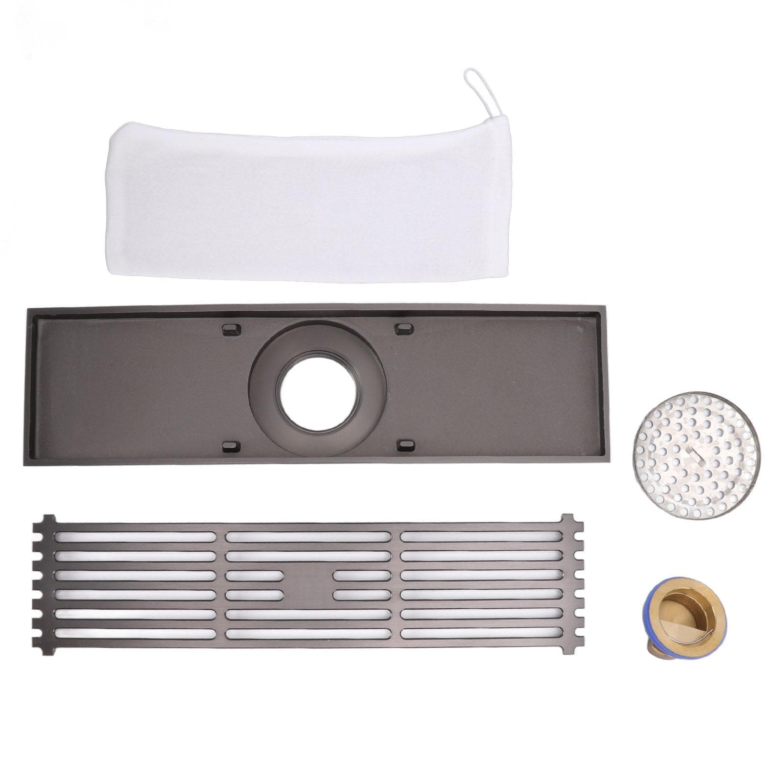 Rectangle Floor Drain Linear Copper Stainless Steel Odorless Insect Proof Fast Drainage for
