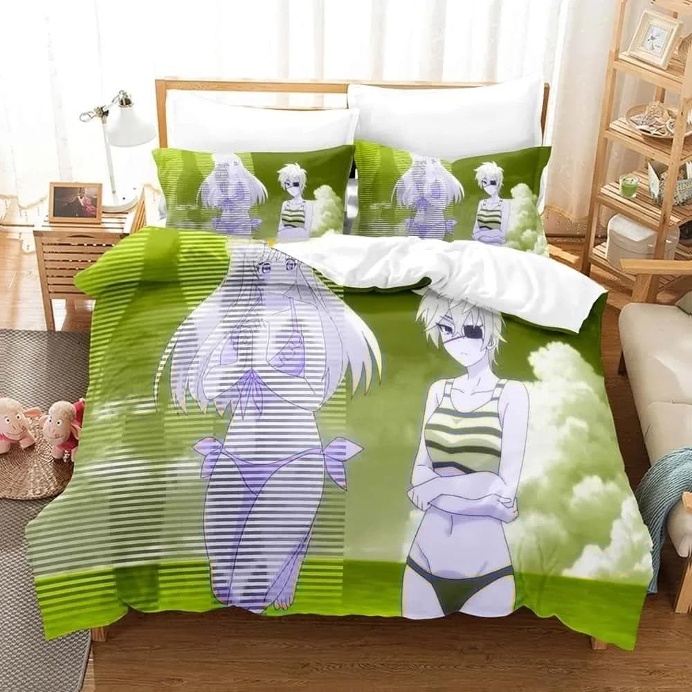 3D Printed Anime Yuragi-sou No Yuuna-san Bedding Set Single Twin Full Queen King Size Bed Set Adult Kid Bedroom Duvet cover Sets 70x133cm 2pcs