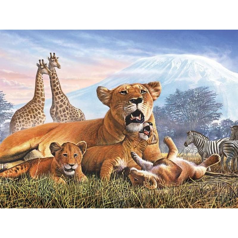 5D DIY Full Round Diamond Embroidery Winter Wild Animals Diamond Painting Cross Stitch Rhinestone 20X30CM