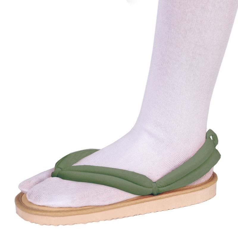 Anime Demon Slayer Cosplay Shoes Kimetsu No Yaiba Kamado Tanjirou Clogs Sandals Kamado Nezuko Geta Kochou Shinobu Flip Flops 34-35 green