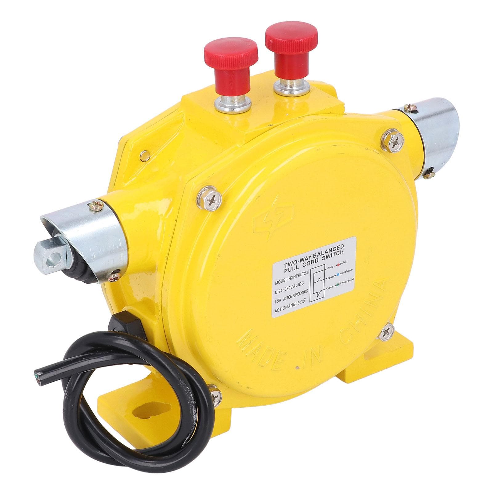 Dual Way Balance Pull Rope Switch Emergency Stop Pull Cord Switch for Belt Conveyor 24380V