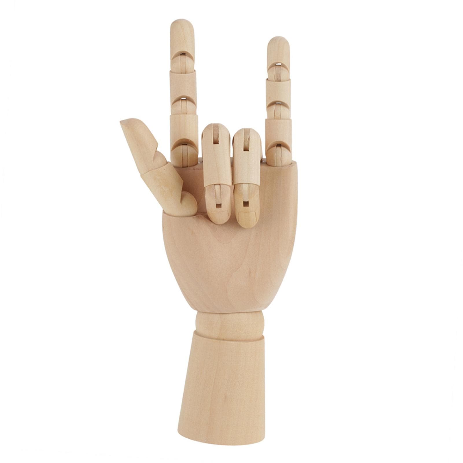 Women Hand Body Artist Model Jointed Articulated Wood Sculpture Mannequin Wooden (#3) left hand