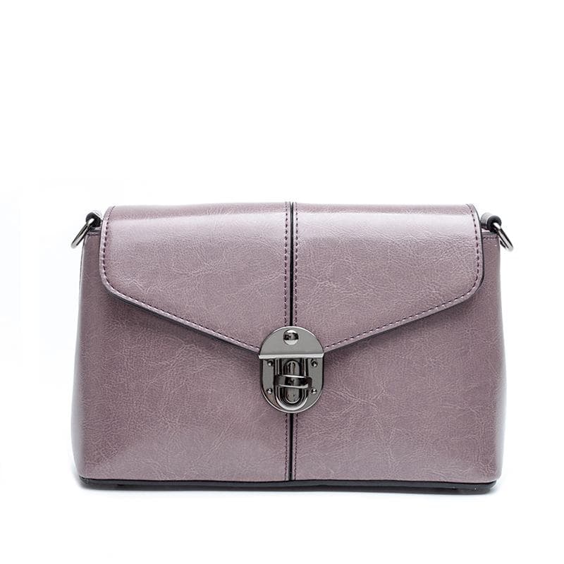 Oil Wax Leather Women's Fashion Women's One-shoulder Small Square Foreskin Oblique Straddle Bag
