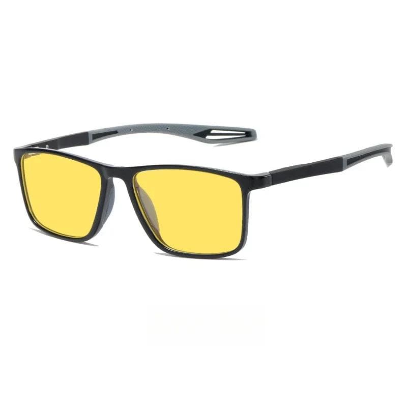 New Anti Blue Light Yellow Myopia Glasses for Men Women Driving Eyeglasses Night Vision Sport Sunglasses -4.0