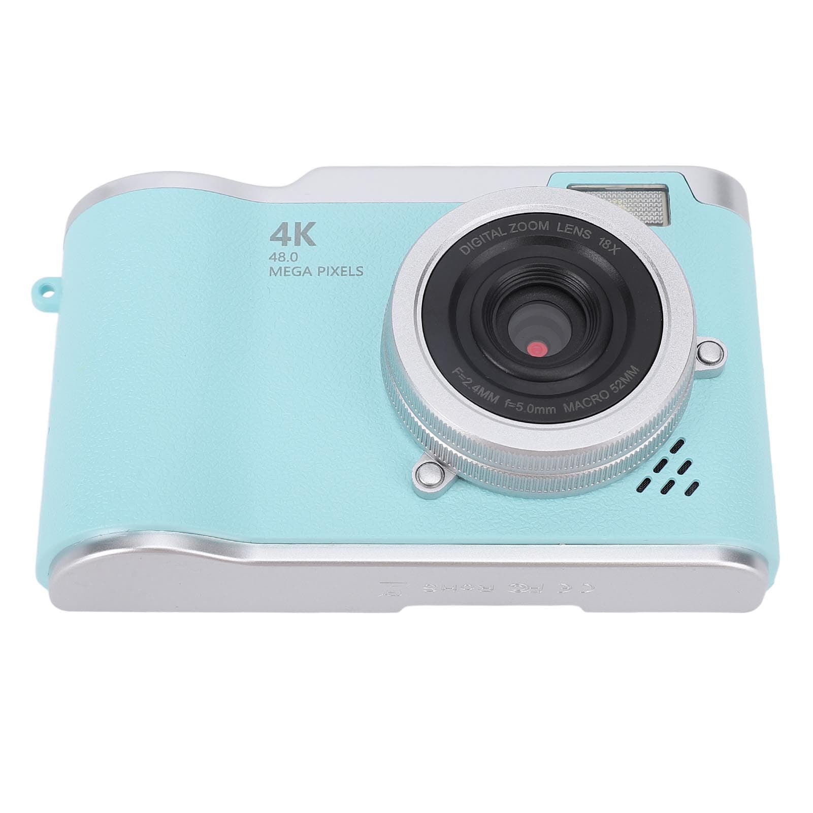 Digital Camera 4K 48MP 18x Zoom Auto Focus Anti Shake 2.4 Inch Screen Built in Fill Light Compact green