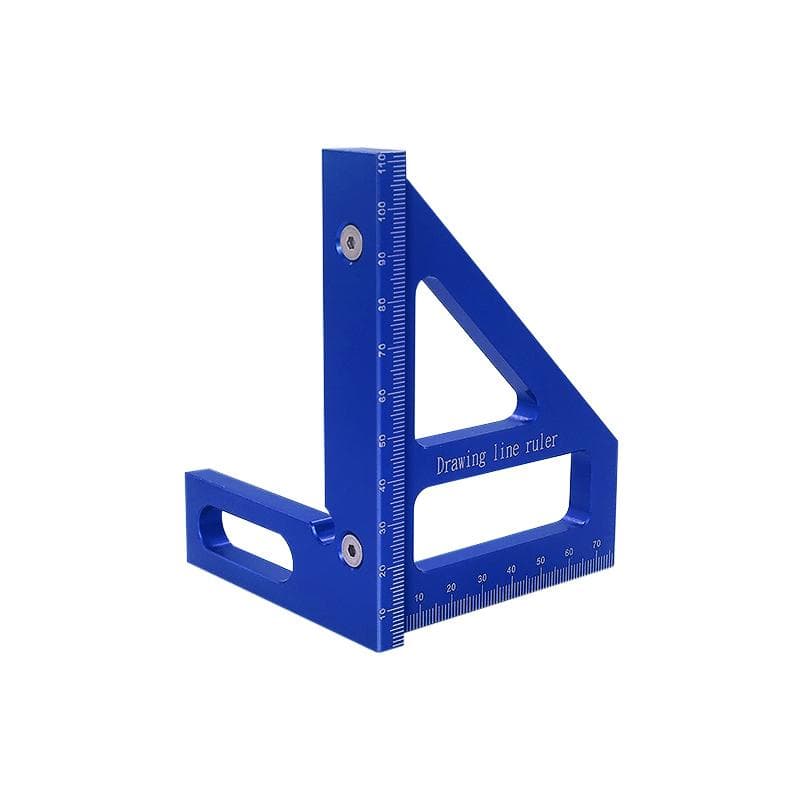 Woodworking Square Protractor Aluminum Alloy Miter Triangle Ruler High Precision Layout Measuring Tool For Engineer Carpenter blue
