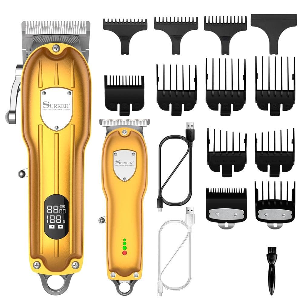 SURKER Mens Hair Clipper Professional Hair Trimmer Barber Clipper Set