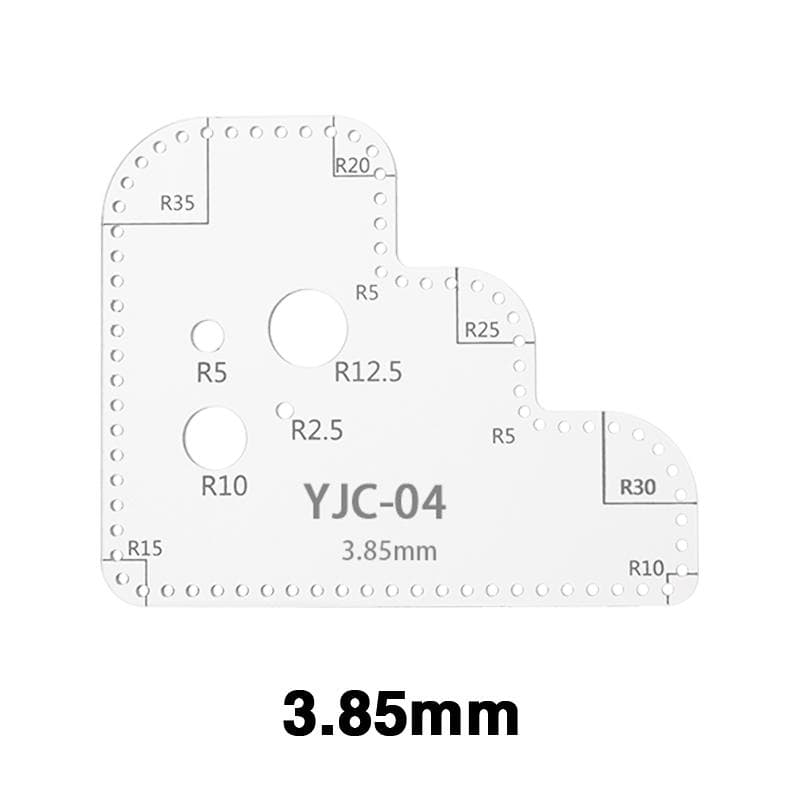 Leather Acrylic Template DIY Leathercraft Drawing Scrapbooking Emboss Decorative Corner Pattern Sewing Stencil Tool