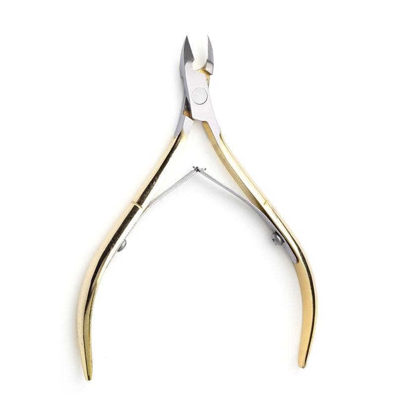 Fingernail Toenail Cuticle Nipper Trimming Stainless Steel Nail Clipper Cutter Cuticle Scissors Plier Manicure Tools gold